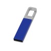 Флеш-карта USB 2.0 с карабином Hook, синий/серебристый Флеш-карта USB 2.0 с карабином Hook, синий/серебристый