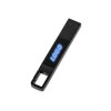 USB 2.0- флешка c подсветкой логотипа Hook LED, темно-серый, синяя подсветка