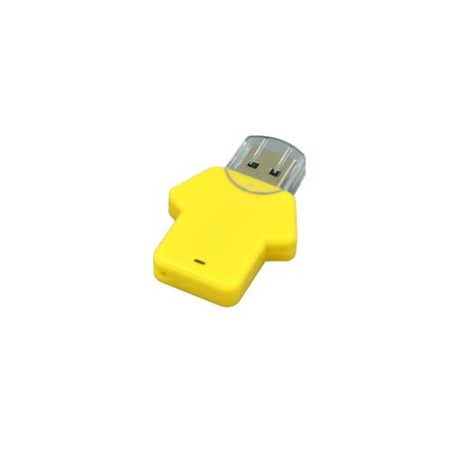Флешка в виде футболки USB 2.0, , желтый