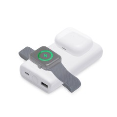 Внешний беспроводной аккумулятор 2-в-1 с функцией зарядки Apple Watch, QC/PD AtomIQ, 10000 мАч