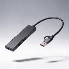 USB-хаб Command с коннектором 2-в-1 USB-C и USB-A, 2.0/3.0