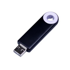 USB-флешка промо прямоугольной формы USB 3.0, выдвижной механизм, белый
