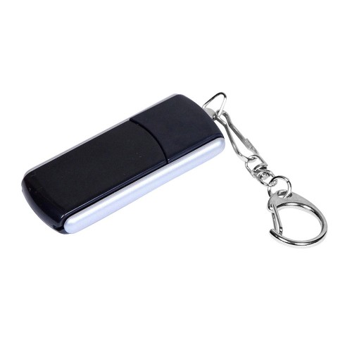 Флешка 3.0 промо прямоугольной формы USB 3.0, выдвижной механизм,, черный