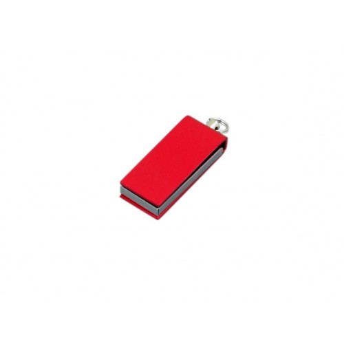 Флешка с мини чипом USB 2.0, минимальный размер, цветной корпус,, красный
