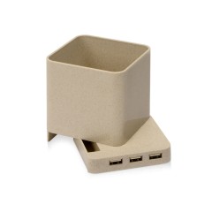 Настольный органайзер Cubic с функциями USB-хаба и беспроводной зарядки