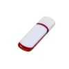 Флешка промо прямоугольной классической формы с цветными вставками USB 2.0, , белый/красный Флешка промо прямоугольной классической формы с цветными вставками USB 2.0, , белый/красный