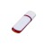 Флешка промо прямоугольной классической формы с цветными вставками USB 2.0, , белый/красный Флешка промо прямоугольной классической формы с цветными вставками USB 2.0, , белый/красный