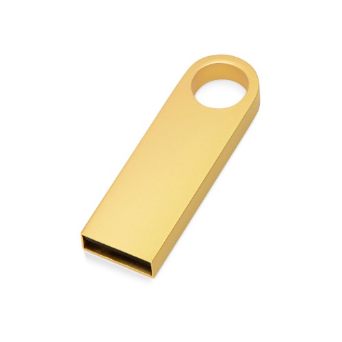 USB 2.0-флешка с мини чипом и круглым отверстием, золотистый