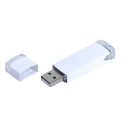 Флешка промо прямоугольной классической формы USB 2.0, , белый