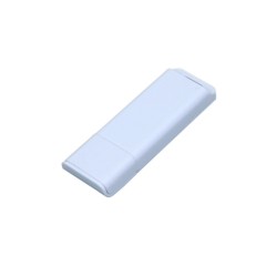 Флешка прямоугольной формы USB 2.0, оригинальный дизайн, двухцветный корпус,, белый