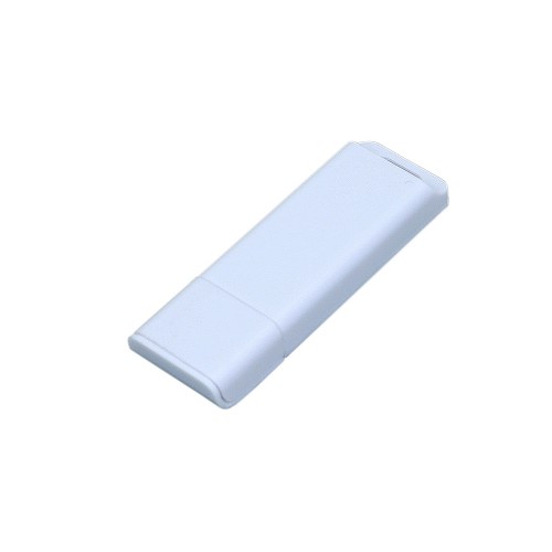 Флешка прямоугольной формы USB 2.0, оригинальный дизайн, двухцветный корпус,, белый