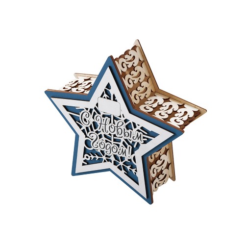 Шкатулка из фанеры в виде звезды Asteris