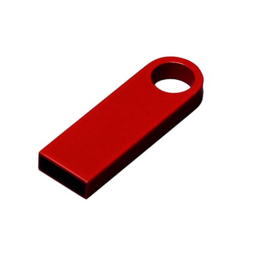 USB 2.0-флешка с мини чипом и круглым отверстием, красный