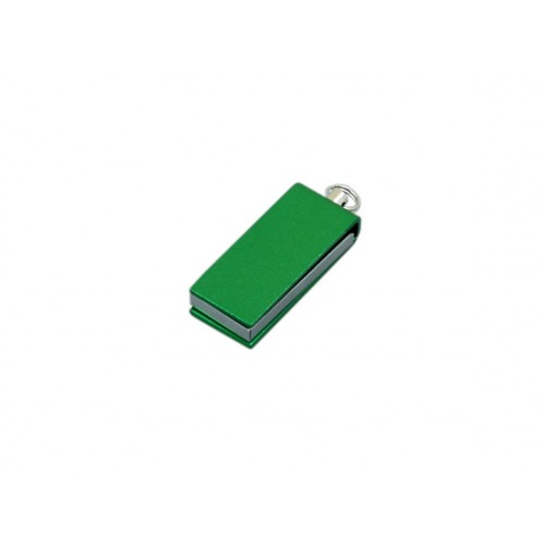 Флешка с мини чипом USB 2.0, минимальный размер, цветной корпус,, зеленый