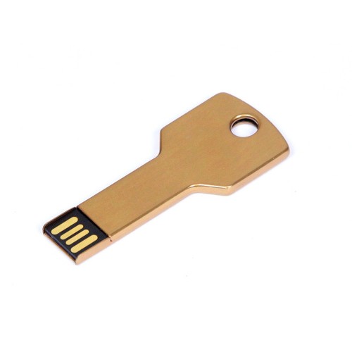 Флешка в виде ключа USB 2.0, , золотистый