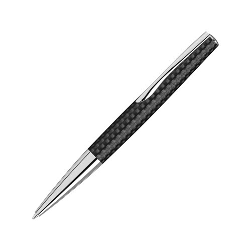 Ручка шариковая металлическая Elegance из карбонового волокна, черный/серебристый