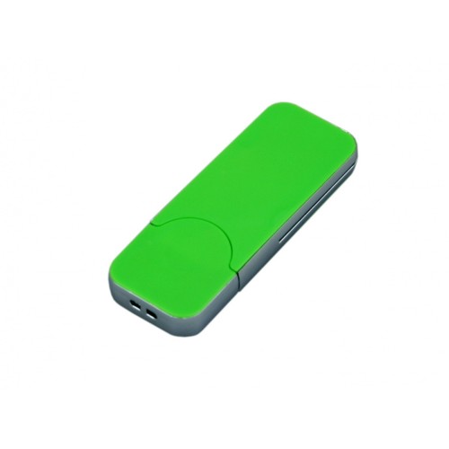 USB-флешка в стиле I-phone USB 2.0, прямоугольнй формы, зеленый