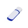 Флешка 3.0 промо прямоугольной классической формы с цветными вставками USB 3.0, , белый/синий Флешка 3.0 промо прямоугольной классической формы с цветными вставками USB 3.0, , белый/синий