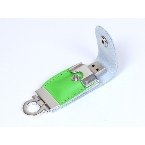 USB-флешка в виде брелка USB 2.0, зеленый