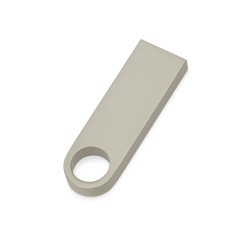 USB 2.0-флешка с мини чипом и круглым отверстием, серебристый