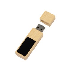 USB 2.0- флешка c подсветкой логотипа Bamboo LED