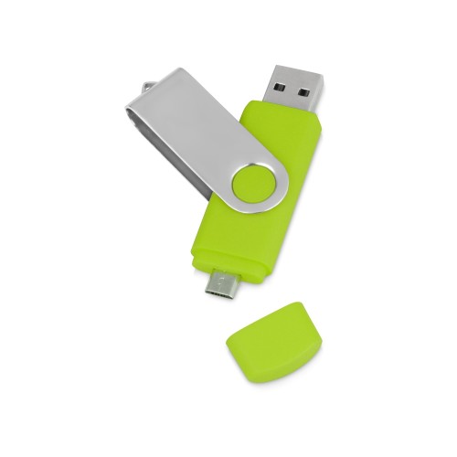 USB/micro USB-флешка 2.0 Квебек OTG USB 2.0, зеленое яблоко