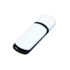 Флешка промо прямоугольной классической формы с цветными вставками USB 2.0, , белый/черный Флешка промо прямоугольной классической формы с цветными вставками USB 2.0, , белый/черный