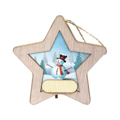 Новогодняя подвеска с подсветкой Звезда с индивидуальным дизайном