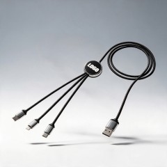 Кабель 3-в-1 с подсветкой логотипа Ion