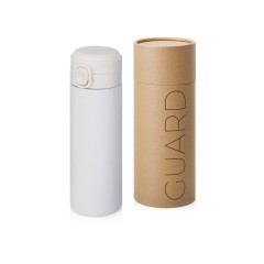 Вакуумная термокружка c кнопкой Guard, soft-touch, 400 мл, тубус