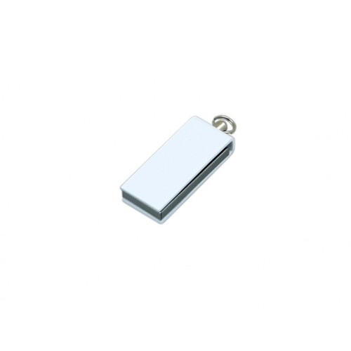 Флешка с мини чипом USB 2.0, минимальный размер, цветной корпус,, белый