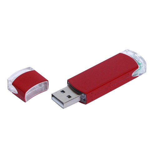 Флешка промо прямоугольной классической формы USB 2.0, , красный