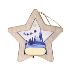 Новогодняя подвеска с подсветкой Звезда с индивидуальным дизайном