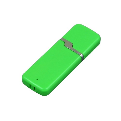 Флешка промо прямоугольной формы c оригинальным колпачком USB 2.0, , зеленый