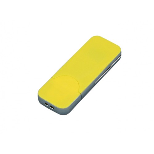 USB-флешка в стиле I-phone USB 2.0, прямоугольнй формы, желтый