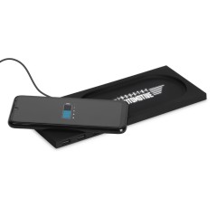 Беспроводное настольное зарядное устройство Glide с подсветкой, soft-touch