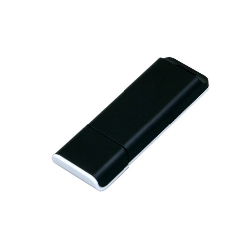 Флешка прямоугольной формы USB 2.0, оригинальный дизайн, двухцветный корпус,, черный/белый