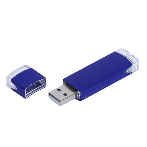 Флешка промо прямоугольной классической формы USB 2.0, , синий
