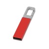 Флеш-карта USB 2.0 с карабином Hook, красный/серебристый Флеш-карта USB 2.0 с карабином Hook, красный/серебристый