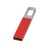 Флеш-карта USB 2.0 с карабином Hook, красный/серебристый Флеш-карта USB 2.0 с карабином Hook, красный/серебристый