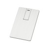Флеш-карта USB 2.0 в виде металлической карты Card Metal, серебристый