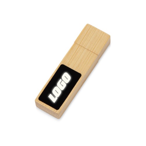 USB 2.0- флешка c подсветкой логотипа Bamboo LED