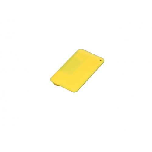 USB-флешка в виде пластиковой карточки USB 2.0, желтый
