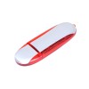 Флешка промо овальной формы USB 2.0, , серебристый/красный Флешка промо овальной формы USB 2.0, , серебристый/красный