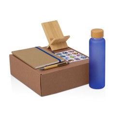 Набор Wooden с бутылкой, блокнотом, ручкой и подставкой для телефона