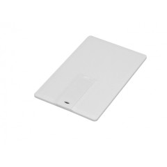 Флешка в виде пластиковой карты c удобным откидным механизмом USB 2.0, , белый
