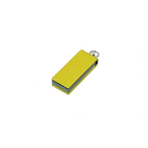 Флешка с мини чипом USB 2.0, минимальный размер, цветной корпус,, желтый
