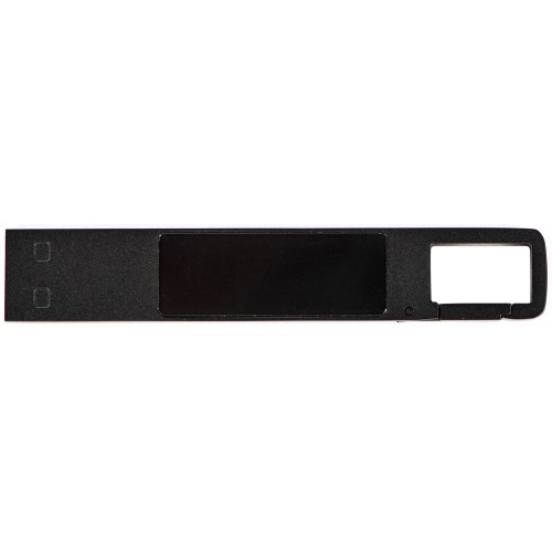 USB 2.0- флешка c подсветкой логотипа Hook LED, темно-серый, синяя подсветка