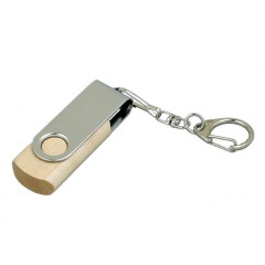 Флешка промо поворотный механизм USB 2.0, , натуральный