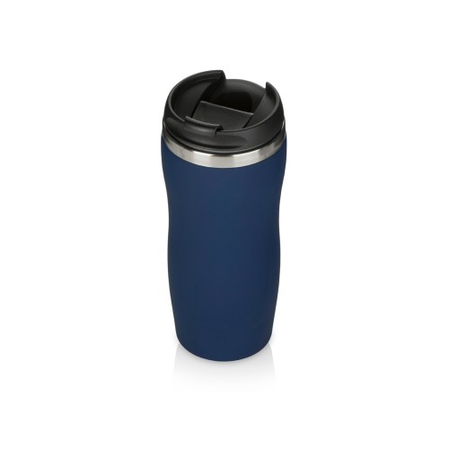 Термокружка Double wall mug C1, soft touch, 350 мл, темно-синий (Р)